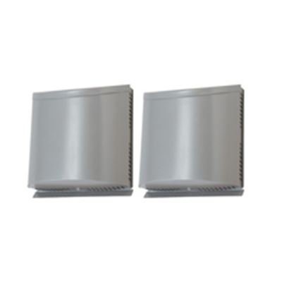 ▲三菱 【P-100VSQD5】 換気扇 壁掛2パイプ取付タイプ・ダクト用ロスナイ専用フード 角形 防火ダンパー付 防虫網付  