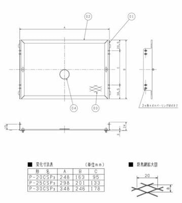 ▲三菱 【P-25CSP3】 標準換気扇システム部材 ウェザーカバー用防鳥網  