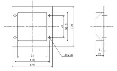 ▲三菱 【PS-10KF2】 換気扇用 片吸込形シロッコファン用部材 角形フランジ  旧品番PS-10KF