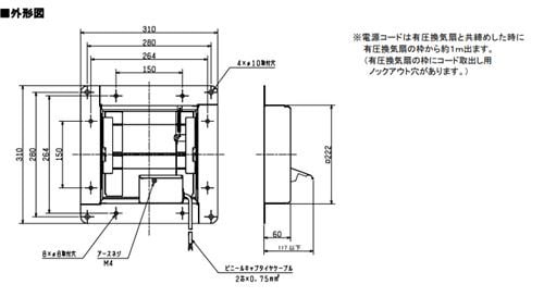 ▲三菱 【PS-20SMXA3】 有圧換気扇用シャッター システム部材 電動式  旧品番PS-20SMXA 