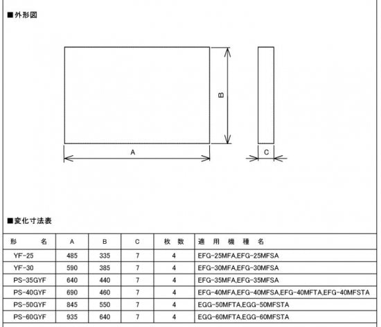 ●三菱 【PS-35GYF3】※ 有圧換気扇用システム部材 予備フィルター 4枚入  旧品番PS-35GYF 管理番号：3080