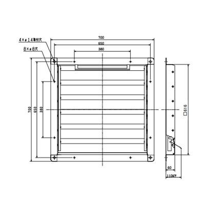●※メーカー直送のみ※三菱 【PS-60SHXA3】※ 有圧換気扇用シャッター システム部材 風圧式 旧品番PS-60SHXA 管理番号：3080