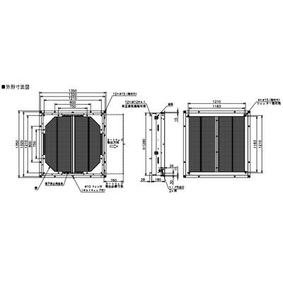 ●※メーカー直送のみ※三菱 【FU-105KMF】※ 産業用送風機 別売 有圧換気扇用部材 鋼板製防虫網ユニット  管理番号：3080