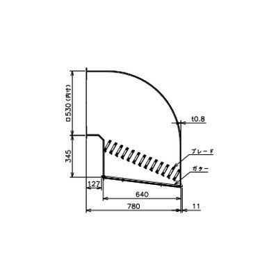 ●※メーカー直送のみ※三菱 【QWH-50SA-AP】※ 産業用送風機 別売 有圧換気扇用部材 ＳＵＳ製給気用ウェザーカバー防鳥網付（防雨ブレード付）  管理番号：3080