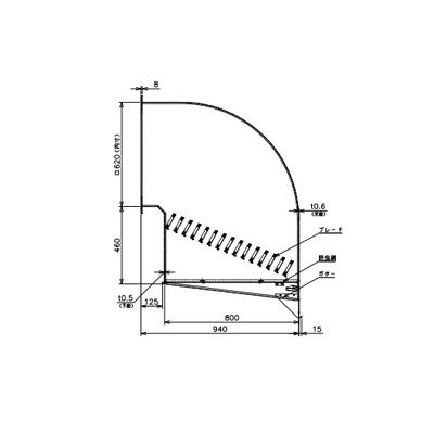 ●※メーカー直送のみ※三菱 【QWH-60KSAM】※ 産業用送風機 別売 有圧換気扇用部材 ＳＵＳ製給気用ウェザーカバー防虫網付（防雨ブレード付）  管理番号：3080