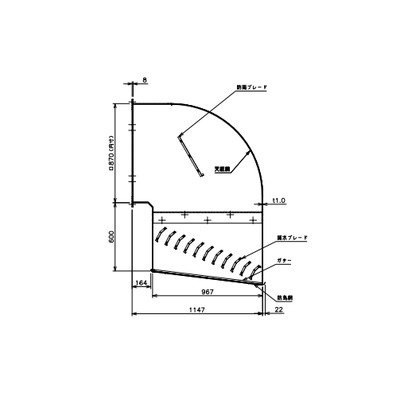 ●※メーカー直送のみ※三菱 【QWH-80KSA】※ 産業用送風機 別売 有圧換気扇用部材  管理番号：3080