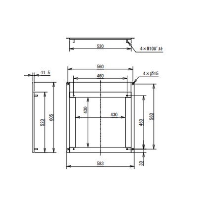 ●三菱 【SPAT-40S】※ 産業用送風機 別売 有圧換気扇用部材 ＳＵＳ製サンドイッチパネル用取付枠４０ｃｍ用アタッチメント   管理番号：3080