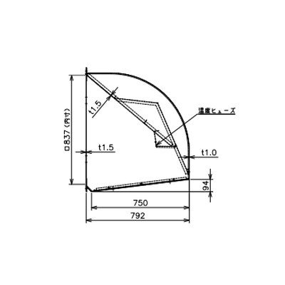 三菱 【W-80KSDAM】※ 産業用送風機 別売 有圧換気扇用部材 ＳＵＳ製ウェザーカバー 防火ダンパー・防虫網付  管理番号：3080