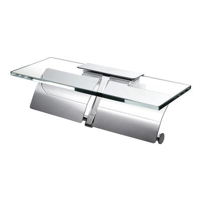 ▲三栄水栓 SANEI【W2808】ダブルペーパーホルダー棚付