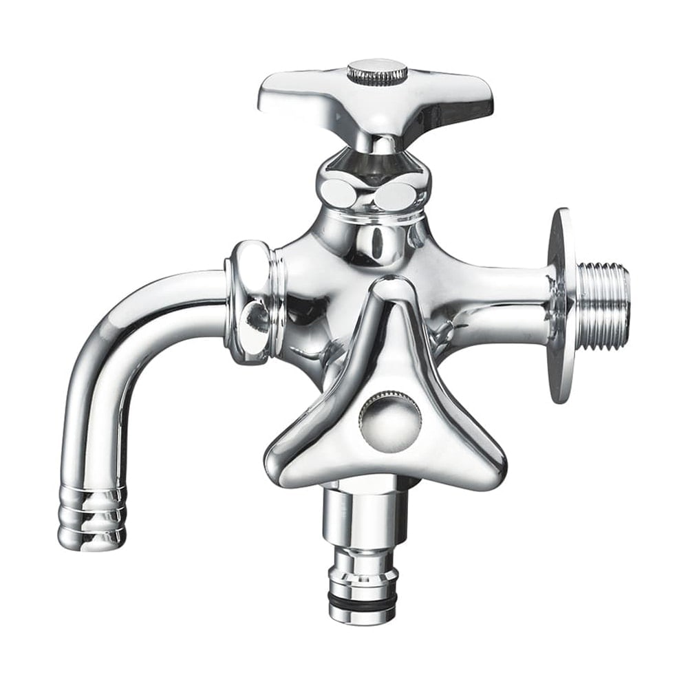 ▲三栄水栓 SANEI【F126V-13】散水用二口横水栓