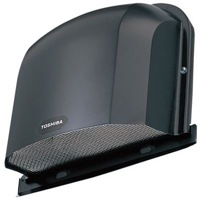 ●東芝【DV-141LDNY(K)】防火ダンパー付長形パイプフード 防虫網付 色：ブラック