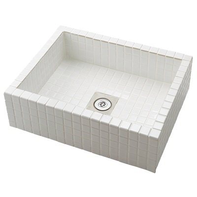 ▲KAKUDAI カクダイ【624-970】※※メーカー直送のみ※ 水栓柱パン（タイル張り・白）管理番号：1870