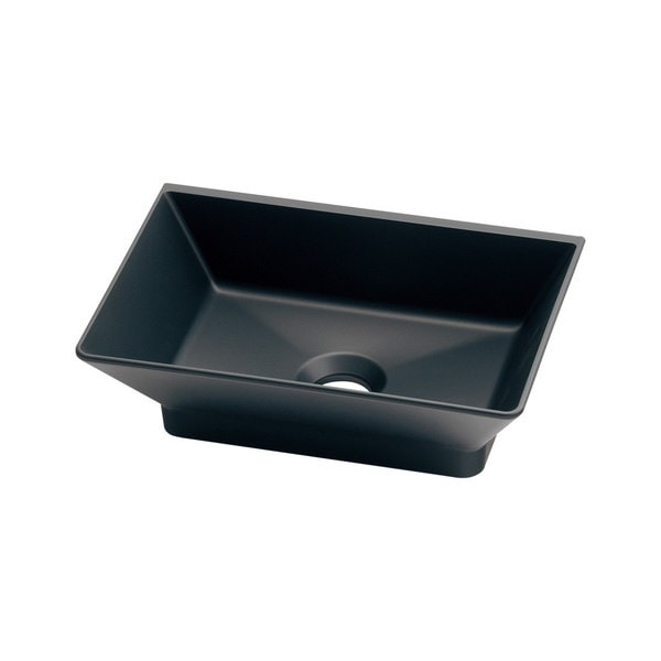 ▲KAKUDAI カクダイ【493-262-D】※角型手洗器 マットブラック旧品番：493-225-D