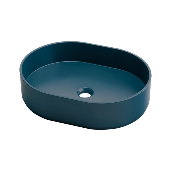 ▲KAKUDAI カクダイ【493-260-B】※丸型洗面器 マットネイビー旧品番：493-238-B