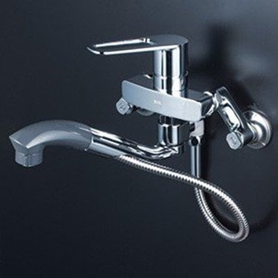 ▲KVK【FSK110KSFT】シングルレバー式シャワー付混合栓 オープンホース式