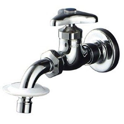 ▲KVK【K111BNJ】送り座付吐水口回転形水栓(ツバ付ワンタッチノズル付) 