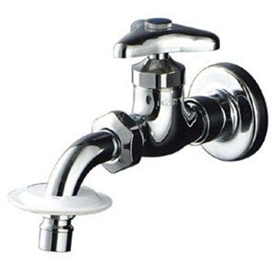 ▲KVK【K111BNZ】送り座付吐水口回転形水栓(ツバ付ワンタッチノズル付) 寒冷地用