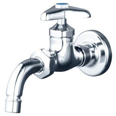 ▲KVK【K111BZ】送り座付吐水口回転形水栓(ワンタッチノズル付) 寒冷地用