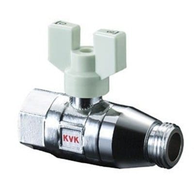 ▲KVK【K141-20】逆止弁付ボールバルブ20 めねじ×おねじ 20mm用 