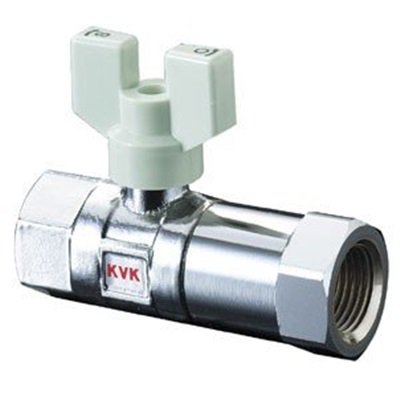 ▲KVK【K142】逆止弁付ボールバルブ13 めねじ×めねじ 
