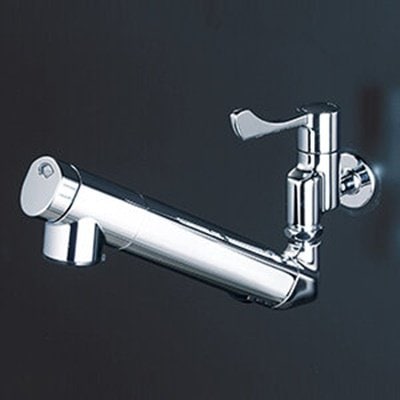 ▲KVK【K1610N2】浄水器内蔵自在水栓 L210mmパイプ付 蛇口