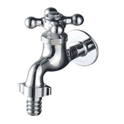 ▲KVK【K4CZ】カップリング付横水栓(レトロピアンハンドル付) 寒冷地用