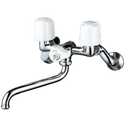 ▲KVK【KM103N2】一時止水付2ハンドル混合栓 混合水栓