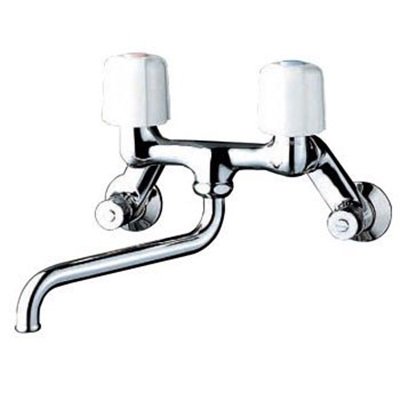 ▲KVK【KM13N2W】2ハンドル混合栓 混合水栓