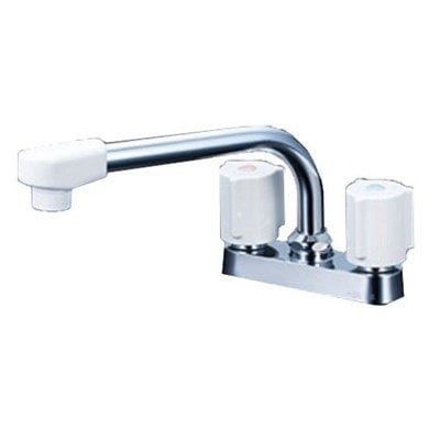 ▲KVK【KM17GN】2ハンドル混合栓(200㎜パイプ付) 