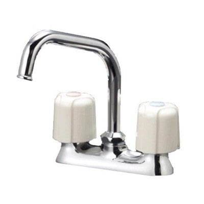 ▲KVK【KM17NER19】2ハンドル混合栓(190㎜パイプ付) 