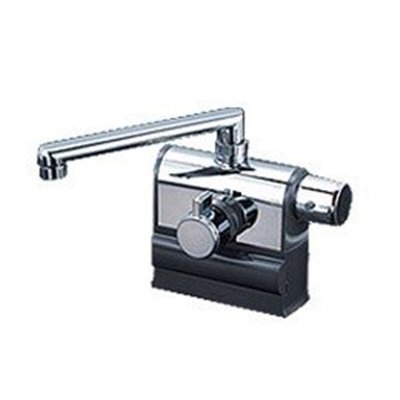 新品　KVK　浴室水栓　KM3008R　デッキ形サーモスタット式混合栓 KVK デッキ形サーモスタット式混合栓 右ハンドル仕様 可変ピッチ