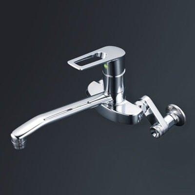 ▲KVK【KM5010THAEC】楽締めソケット付? シングルレバー式混合栓(eレバー) 