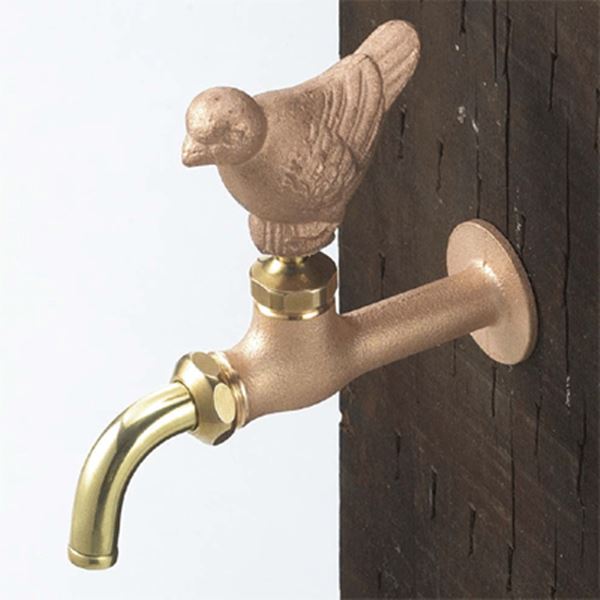 ▲KVK【K125A】ガーデニング水栓(スズメハンドル付) 庭用 蛇口