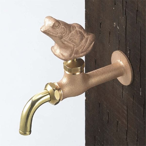 ▲KVK【K125B】ガーデニング水栓(カエルハンドル付) 庭用 蛇口