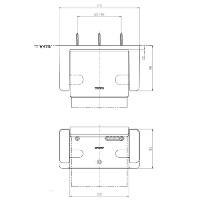 【在庫あり】◎TOTO【YH50#SC1】紙巻器パステルアイボリー 樹脂製