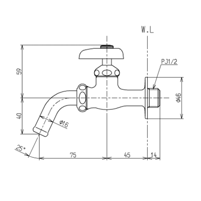 ◎TOTO【T200SUN13C】ユーティリティ用水栓 ホーム水栓 横水栓 吐水口回転 節水 寒冷地仕様 蛇口