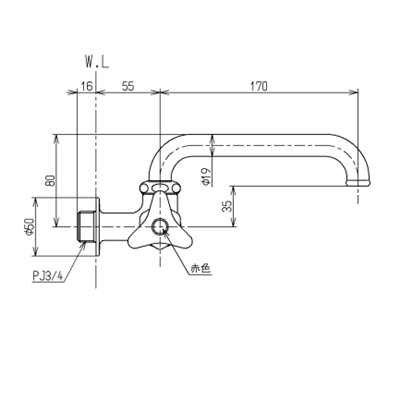 ◎TOTO【T31LS20H】水栓金具 単水栓 横水栓 自在式 蛇口 受注生産品（約4週間）
