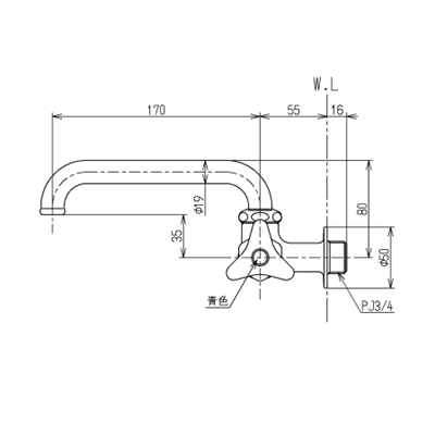 ◎TOTO【T31S20C】水栓金具 単水栓 横形自在水栓 蛇口