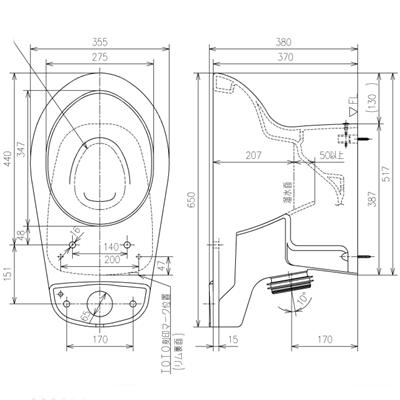 ▲TOTO【CS670BP-SS671BFBL】※※メーカー直送のみ！※組み合わせ便器 手洗いあり 壁排水 管理番号：2750