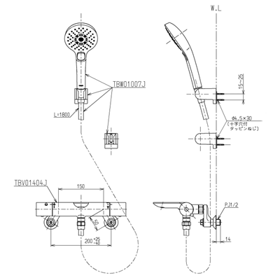 【在庫あり】◎TOTO【TBV01S01JA】浴室用水栓金具 壁付サーモスタット 混合水栓 コンフォートウェーブ3モード めっき φ110 旧品番：TBV01S01J
