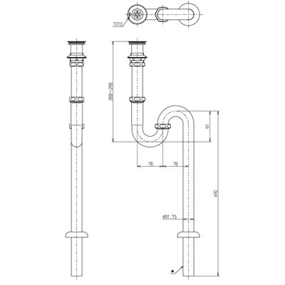 ▲TOTO【T6BMS1】床排水金具 Sトラップ