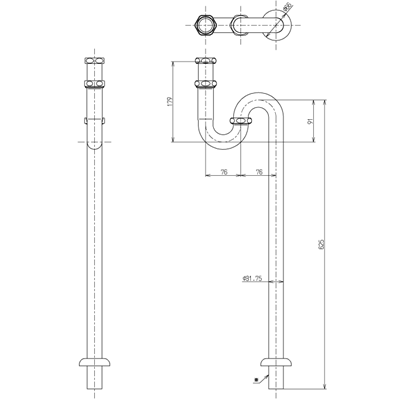 ▲TOTO【T6SG4】床排水金具 Sトラップ 32mm