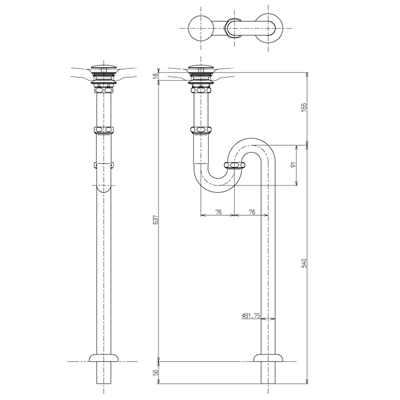 ▲TOTO【T6SM2】床排水金具 Sトラップ 32mm