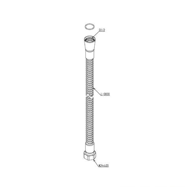 ▲TOTO【TH5C0755】水栓金具取り替えパーツ シャワーホース 3000mm 受注生産4週間