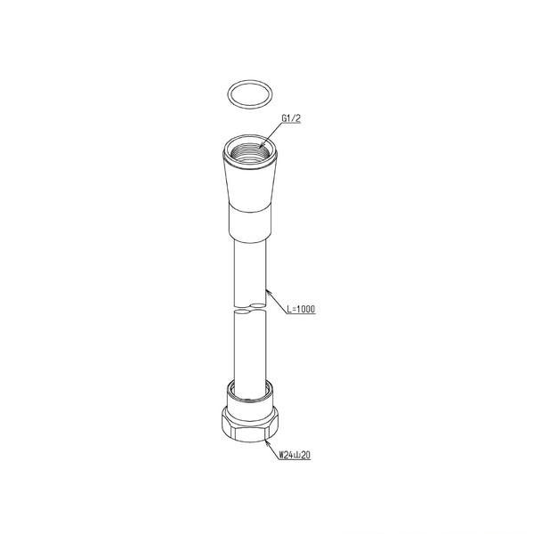 ▲TOTO【TH5C0756#NW1】水栓金具取り替えパーツ シャワーホース 1000mm 受注生産4週間