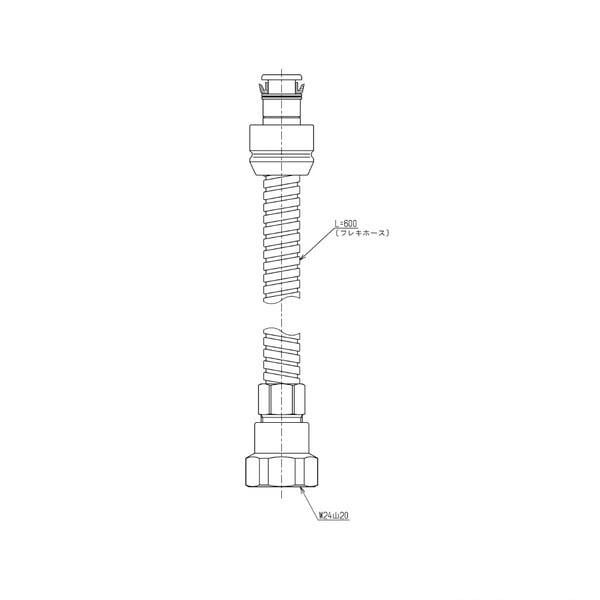 ▲TOTO【TH5C0781】水栓金具取り替えパーツ シャワーホース 600mm フレキ 受注生産4週間