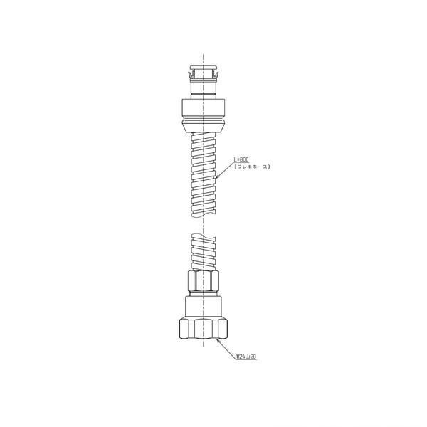 ▲TOTO【TH5C0782】水栓金具取り替えパーツ シャワーホース 800mm フレキ 受注生産4週間