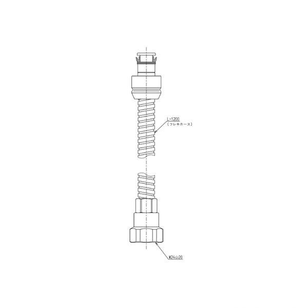 ▲TOTO【TH5C0784】水栓金具取り替えパーツ シャワーホース 1200mm フレキ 受注生産4週間