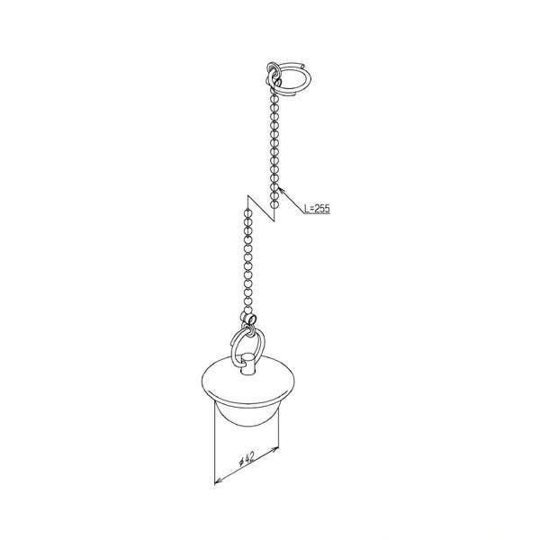 ▲TOTO【TH5F0035】水栓金具取り替えパーツ 鎖付ゴム栓部 特注品
