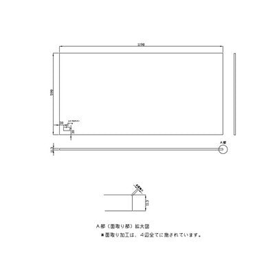 ▲TOTO【AB612E2】※トイレ用床材 ハイドロセラフロアＰC 腰掛便器下専用 600×1200角 平 穴加工φ130